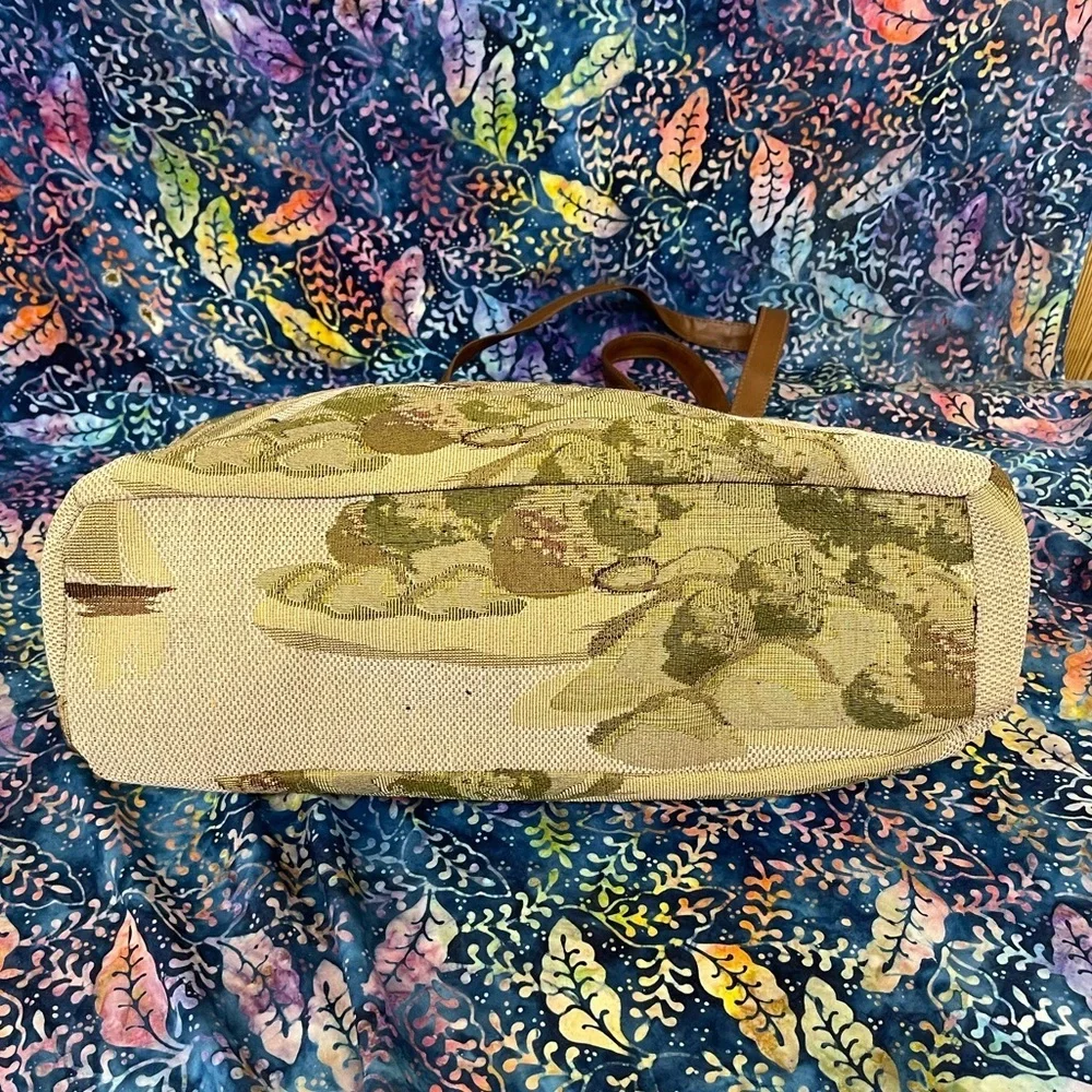 Vintage Lighthouse and sailboat tapestry bag Large